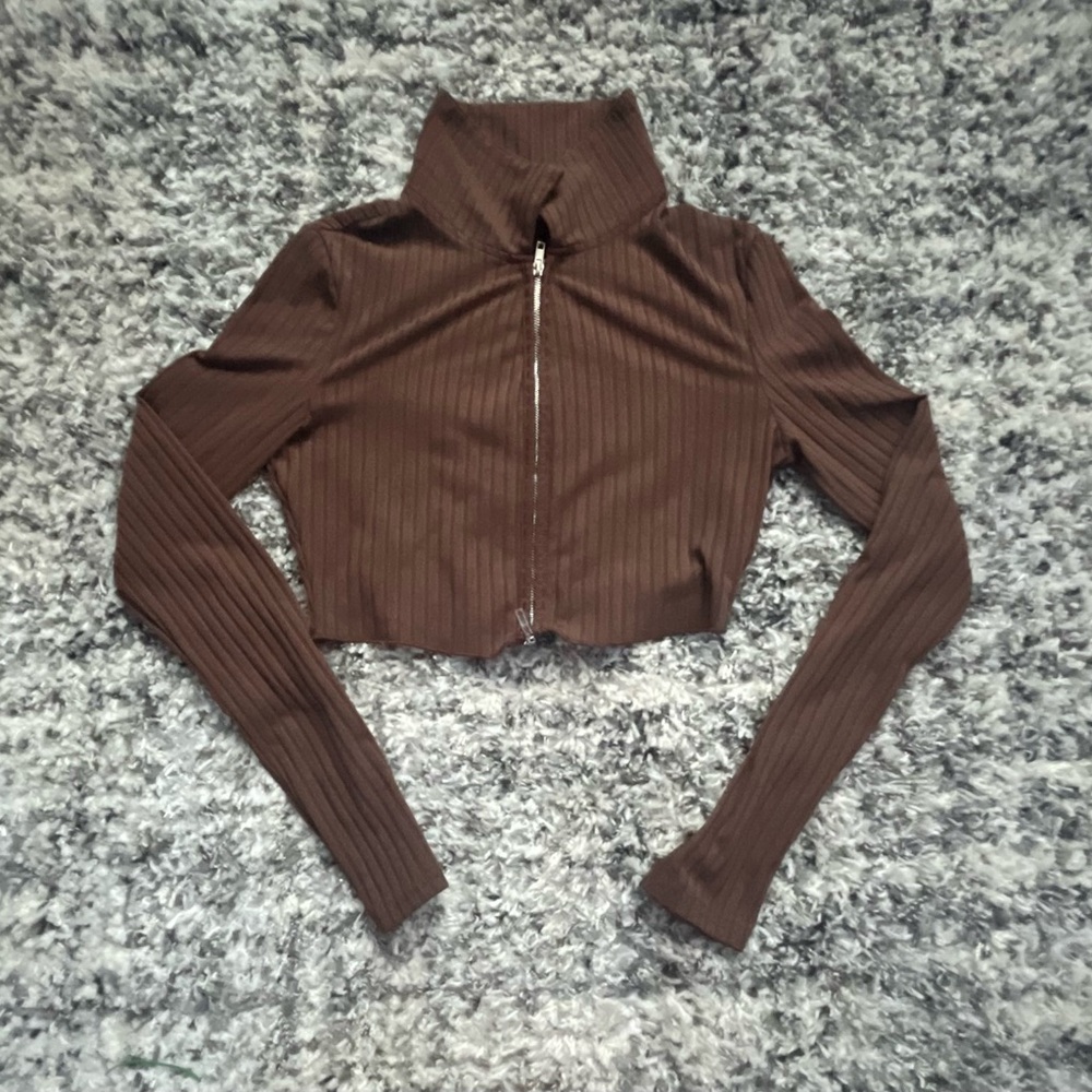 SHEIN Brown Long Sleeve Tee